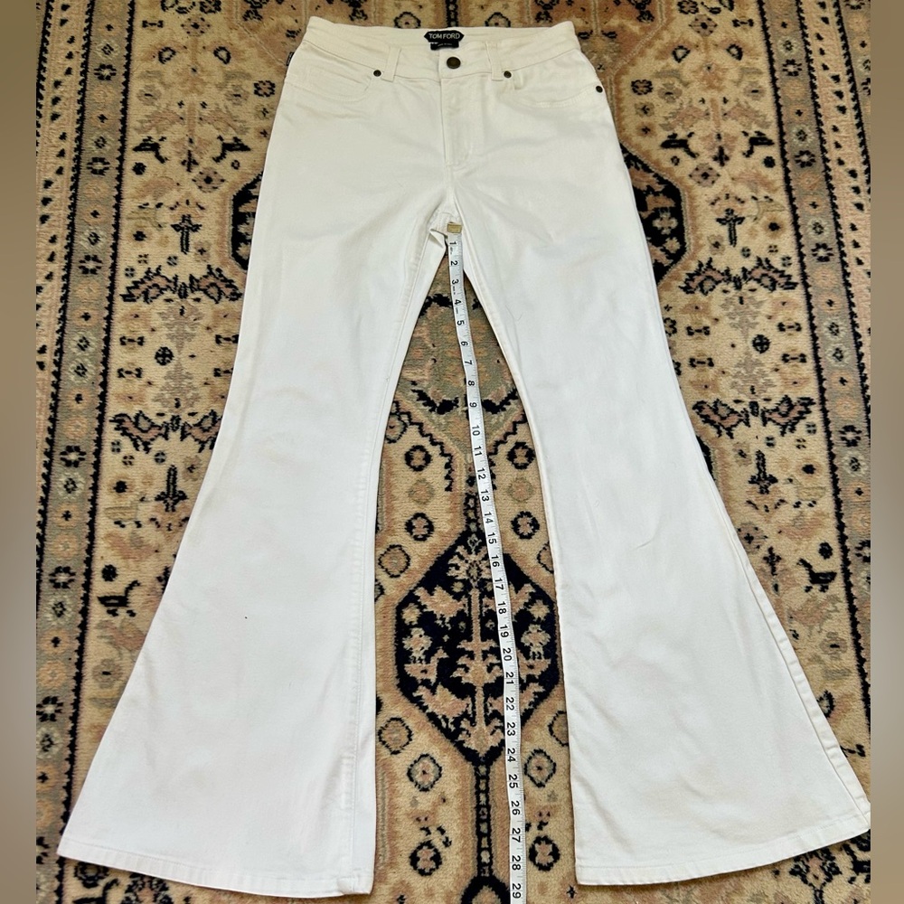 Tom Ford Flared White Jeans